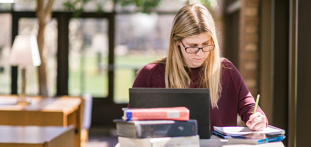 Cornerstone University student studying to be a social worker