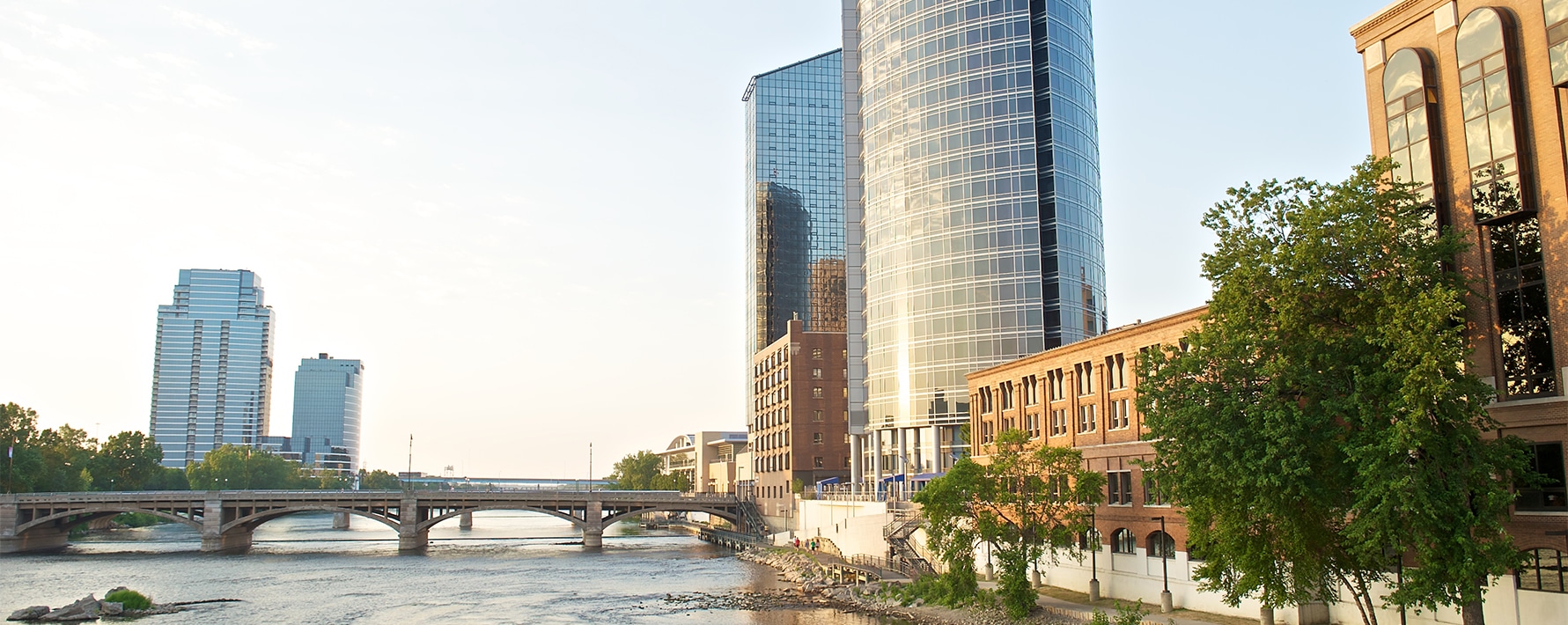 JW Marriott Hotel located on the Grand River in downtown Grand Rapids, Michigan