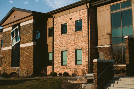 Exterior of Professional & Graduate Studies building at Cornerstone University