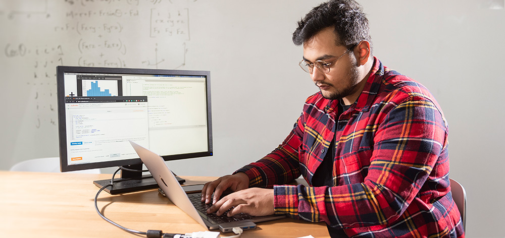 A Cornerstone University student applies his knowledge for his B.S. in Computer Science