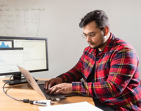 A Cornerstone University student applies his knowledge for his B.S. in Computer Science