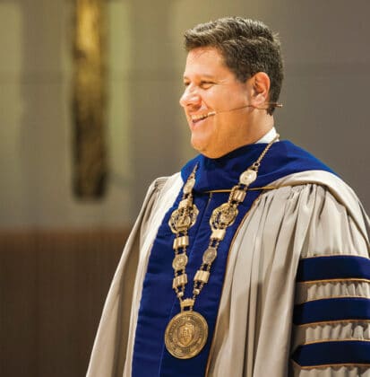 Gerson Moreno-Riaño at his inauguration as president of Cornerstone University