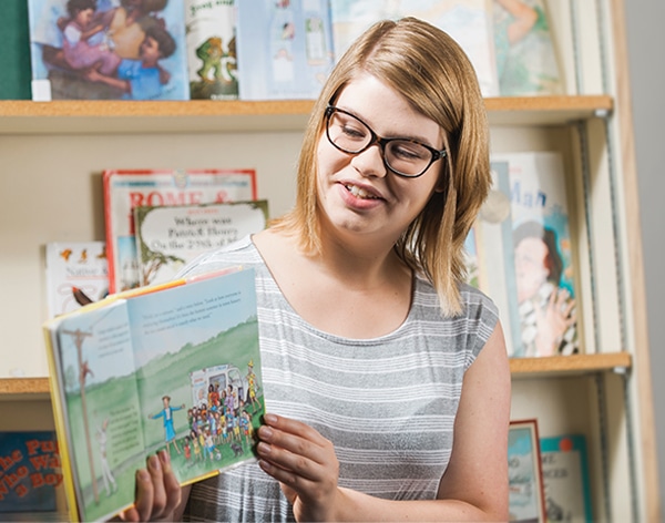 Demonstrating skills learned from an A.A. in Early Childhood Education from Cornerstone University.