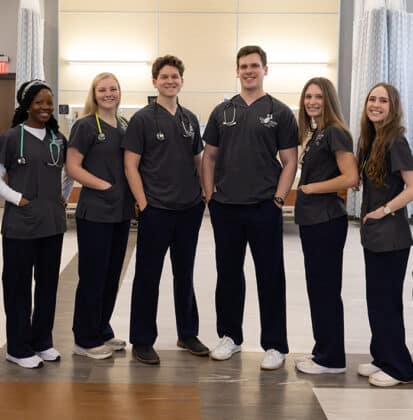 Cornerstone University's first graduating class in nursing.