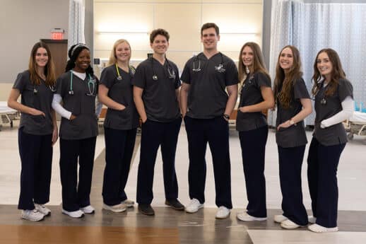 Cornerstone University's first graduating class in nursing.