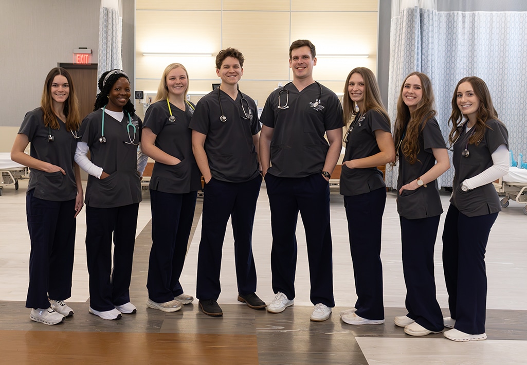 Cornerstone University's first graduating class in nursing.