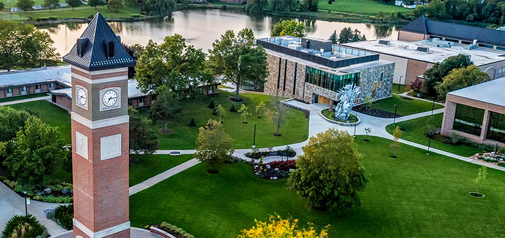 Cornerstone University campus at high noon