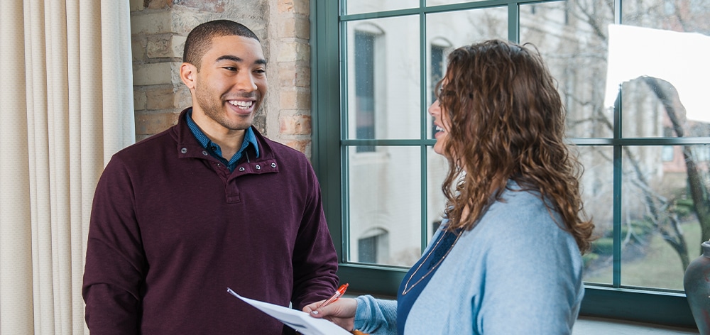 Cornerstone University students explore the B.S. in Organizational Management degree.