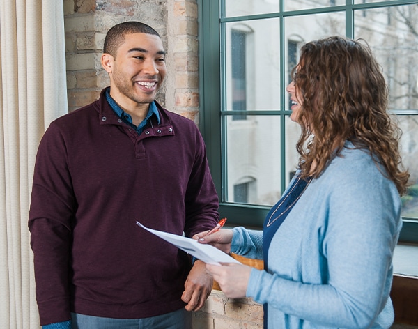 Cornerstone University students explore the B.S. in Organizational Management degree.