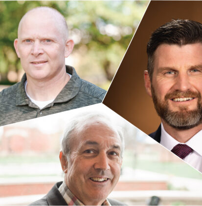 Headshot collage with photos of Edward Graham, Professor Matt Wallace, and Dr. Mark Campbell