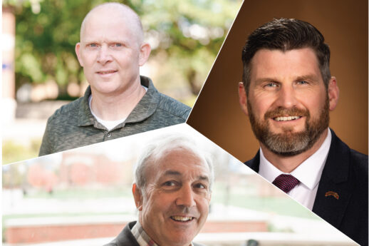 Headshot collage with photos of Edward Graham, Professor Matt Wallace, and Dr. Mark Campbell