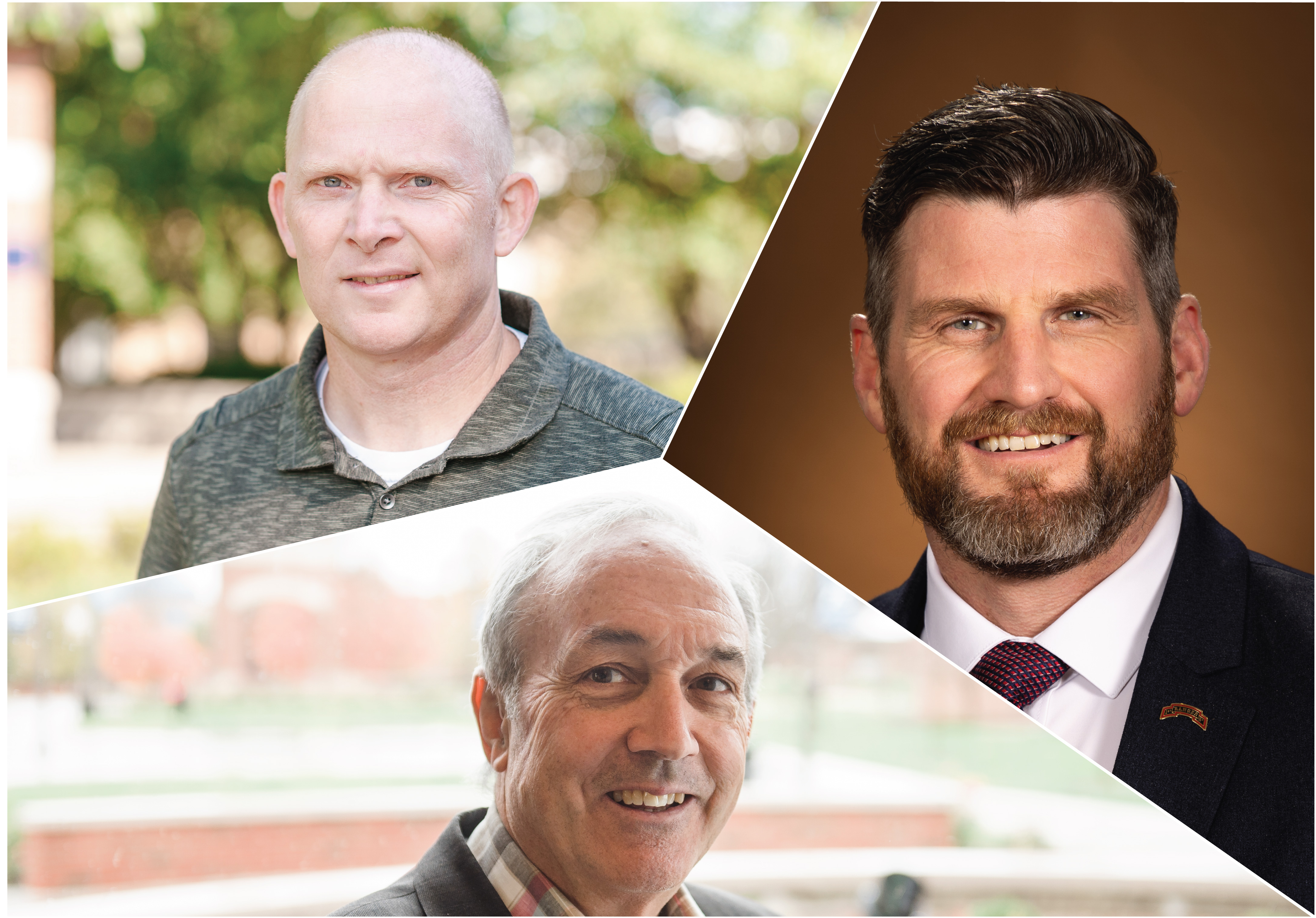 Headshot collage with photos of Edward Graham, Professor Matt Wallace, and Dr. Mark Campbell