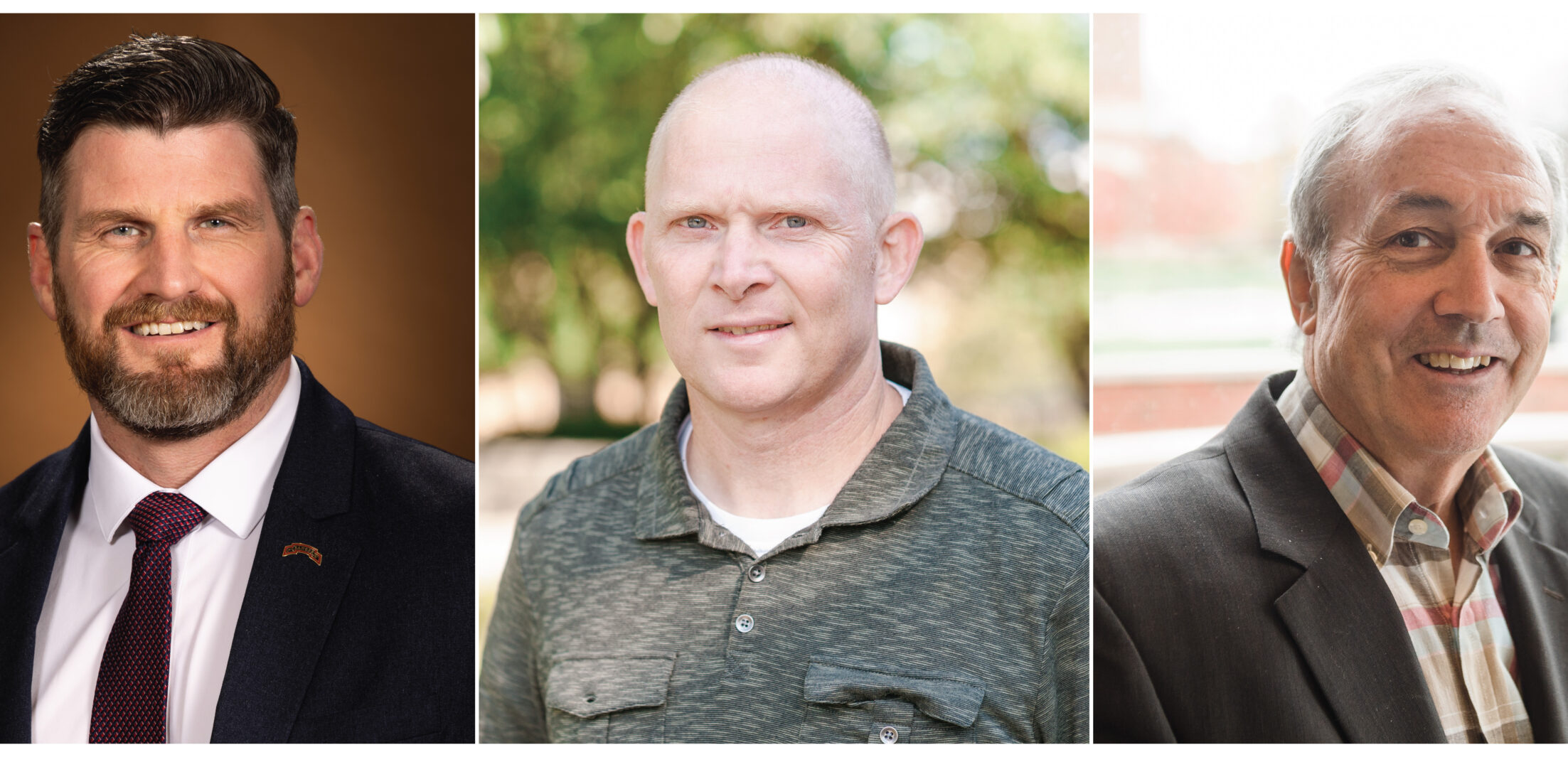 Headshots of Edward Graham, Professor Matt Wallace, and Dr. Mark Campbell