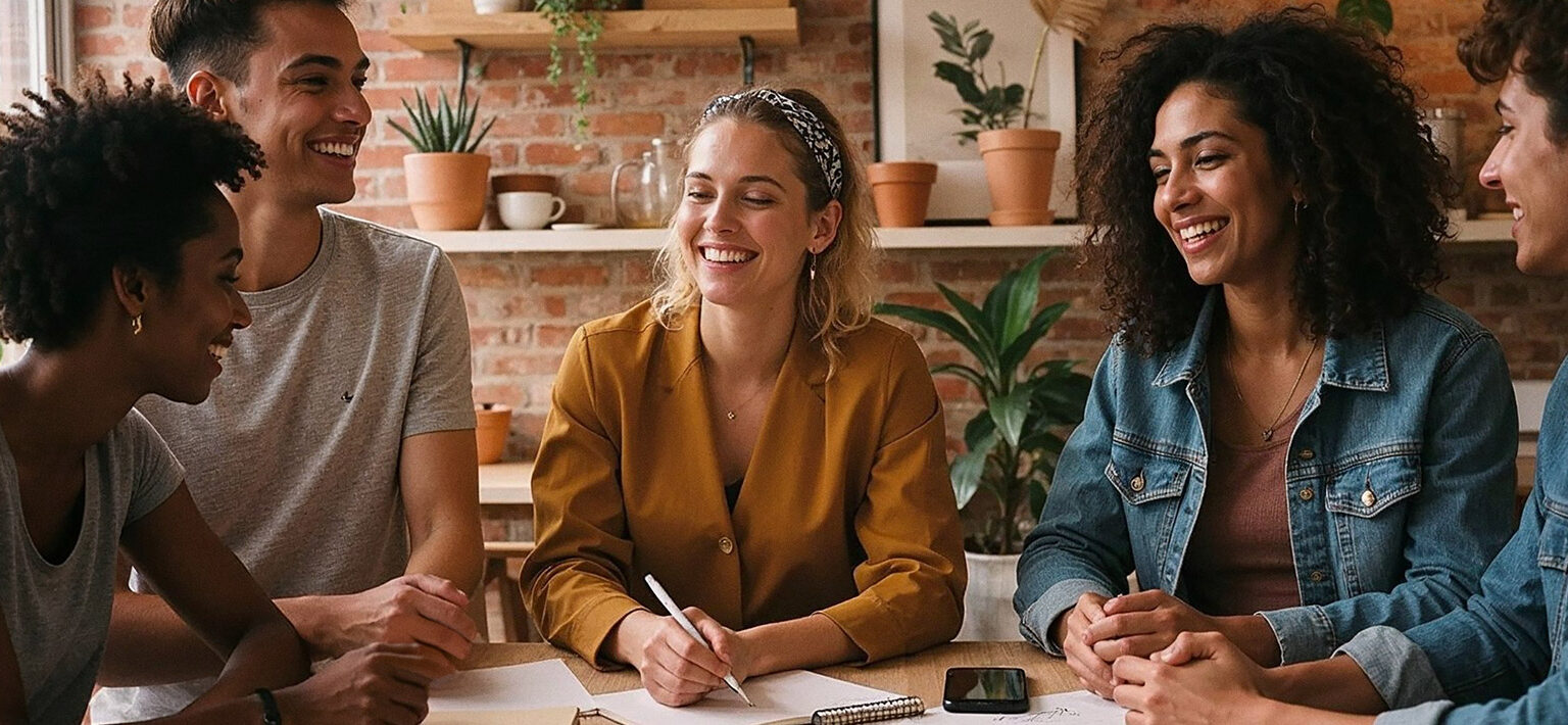Group of students conversing