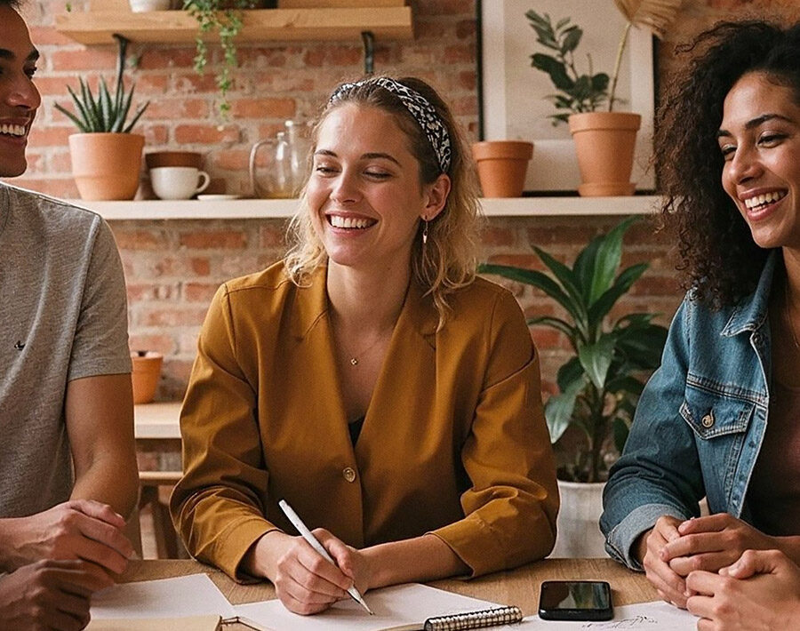 Group of students conversing