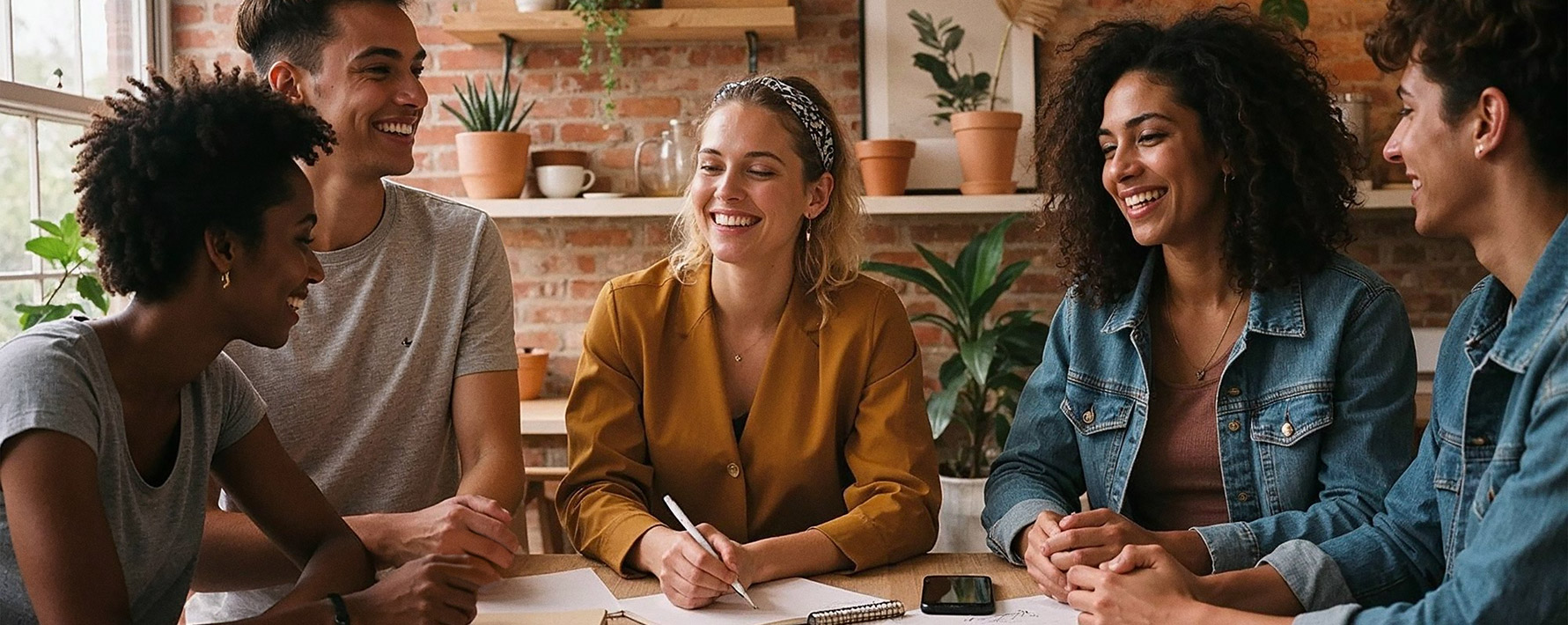 Group of students conversing