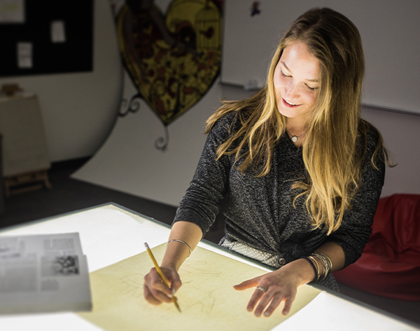 Cornerstone graphic design student