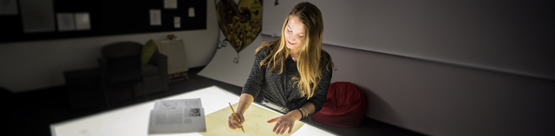 Cornerstone graphic design student