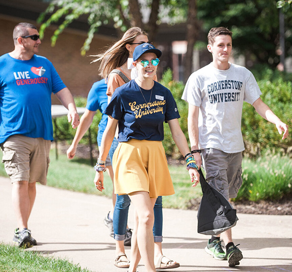 Cornerstone students campus visit