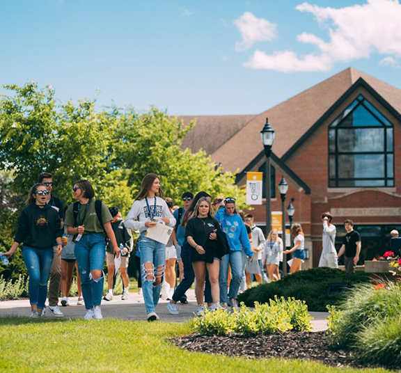 Cornerstone students in front of Christ Chapel