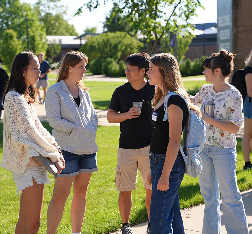 New students visiting Cornerstone