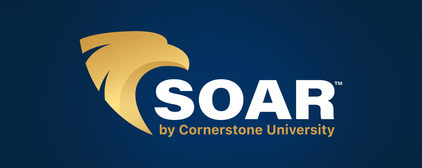 SOAR™ by Cornerstone University logo with eagle head